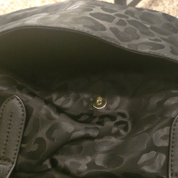 Michael Kors Black Leopard Print Tote - Picture 4 of 7